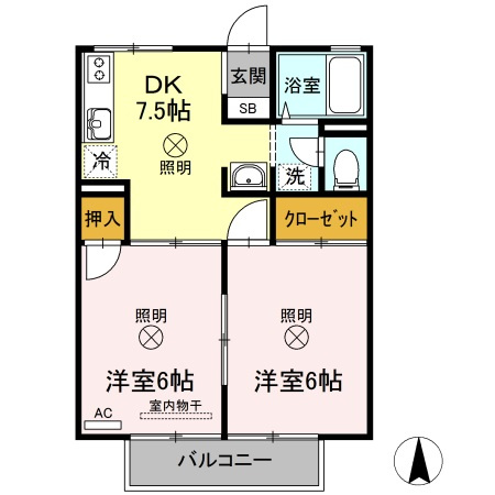 プレジール矢杉の間取り