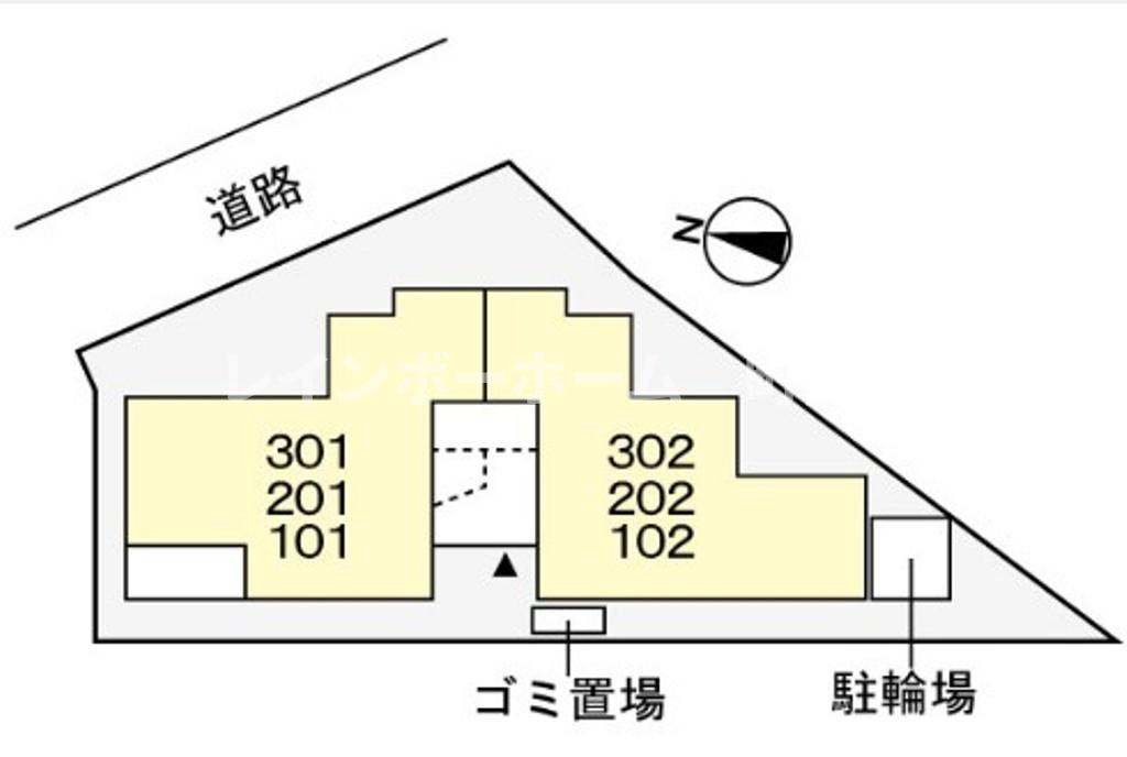 エリタージュ生田※初期費用分割あと払いサービス利用可能物件の区画図