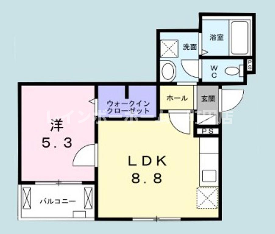 エリタージュ生田※初期費用分割あと払いサービス利用可能物件の間取り
