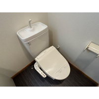 落ち着いた色調のトイレです