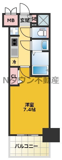 【間取り】 | プレサンスジェネ新栄町駅前葵 | 間取りです。