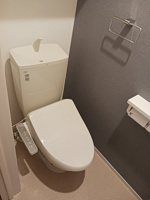 落ち着いた色調のトイレです