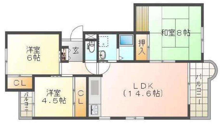 第二恵美酒マンション　　山陽電鉄「亀山駅」徒歩6分の間取り