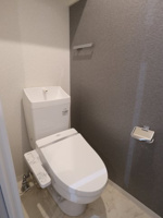 落ち着いた色調のトイレです
