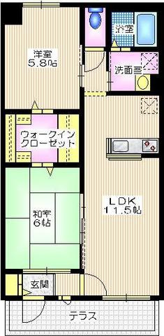 ＢＯＲＩＫＩひがしとつかの間取り|玄関と和室の間に土間があり入居者様同士でコミュニケーションがとれます
