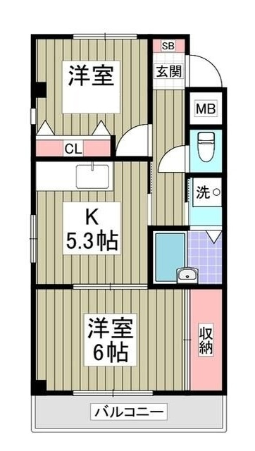 サンライズ中川の間取り|間取りです。