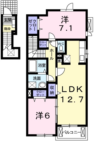クラッセ壱番館の間取り