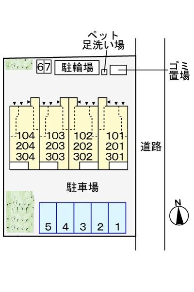 カーサルーチェの駐車場