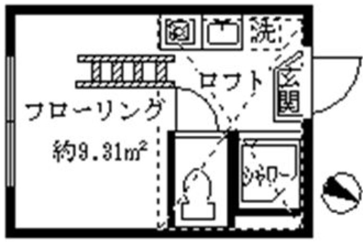 中野区新井４丁目のアパートの間取り