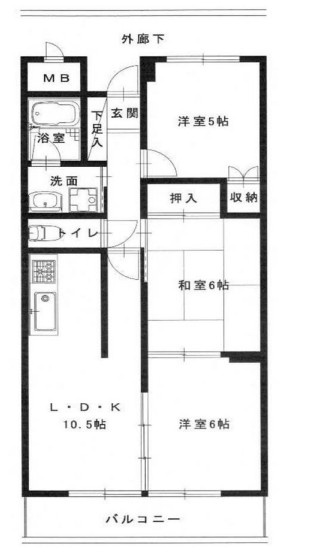 イーストコートSK【仲介手数料：50％OFF】対象物件！の間取り