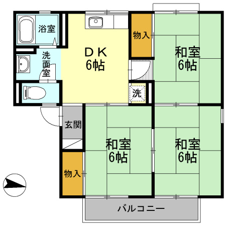 セジュール田村の間取り