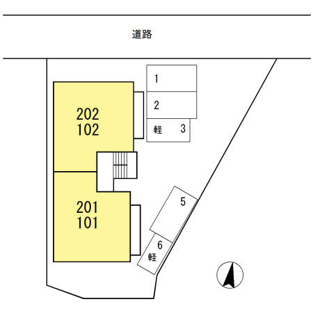 セジュール田村の区画図