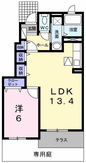 パーチェBの間取り|パーチェ