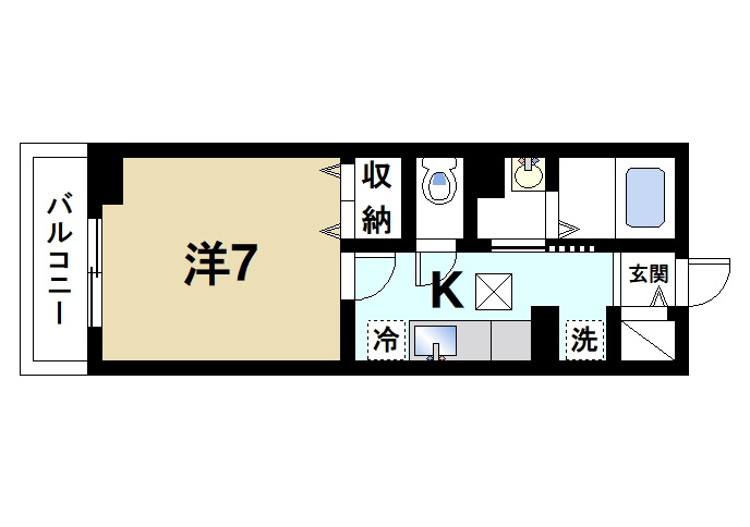 善紀ハイツⅡ号館の間取り|一人暮らしも快適に満喫できます