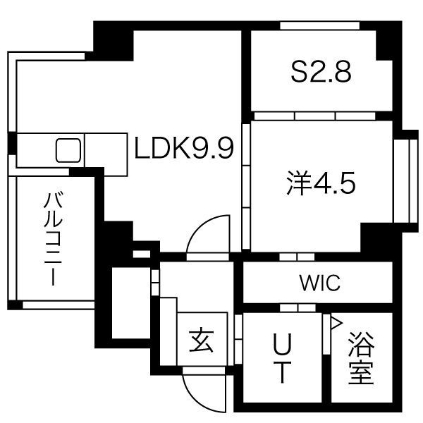 ビュークレスト天神の間取り
