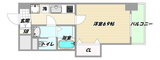 大阪市淀川区東三国３丁目の賃貸マンションの間取り