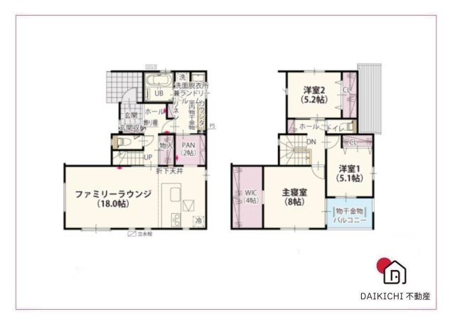 【間取り】 | 深谷市岡第15期　ワイウッドコート　新築戸建　全4区画　3号棟 | 3号棟