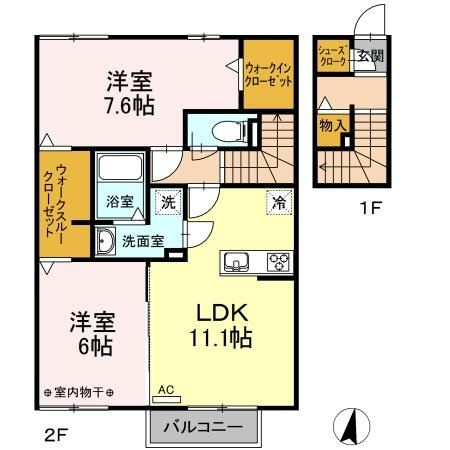 プレジール　Aの間取り