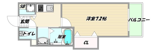 大阪市淀川区東三国３丁目の賃貸マンションの間取り