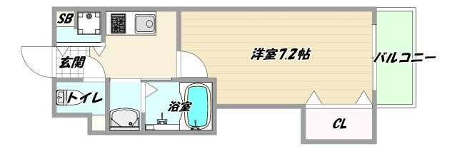 大阪市淀川区東三国３丁目の賃貸マンションの間取り