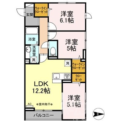 ラリュール江戸川Ⅱの間取り