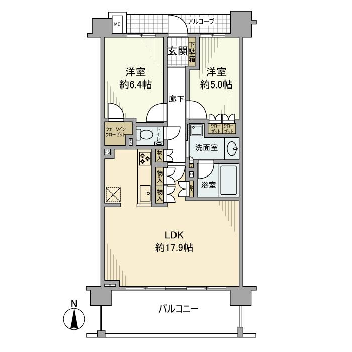 アールブラン綱島の間取り