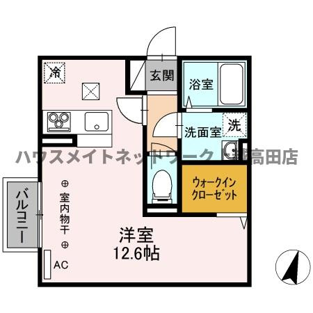 プレミアステイツ Ａの間取り|間取図（プレミアステイツ Ａ 105）１R