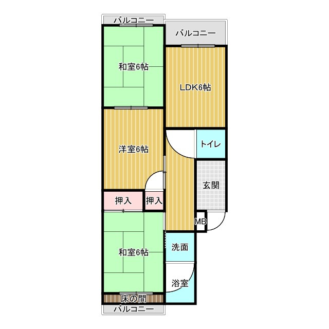 コーポ大原の間取り