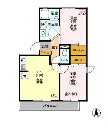 【間取り】 | オーシャンヒルズ　Ｄ