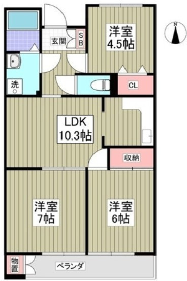 メゾンタジマの間取り