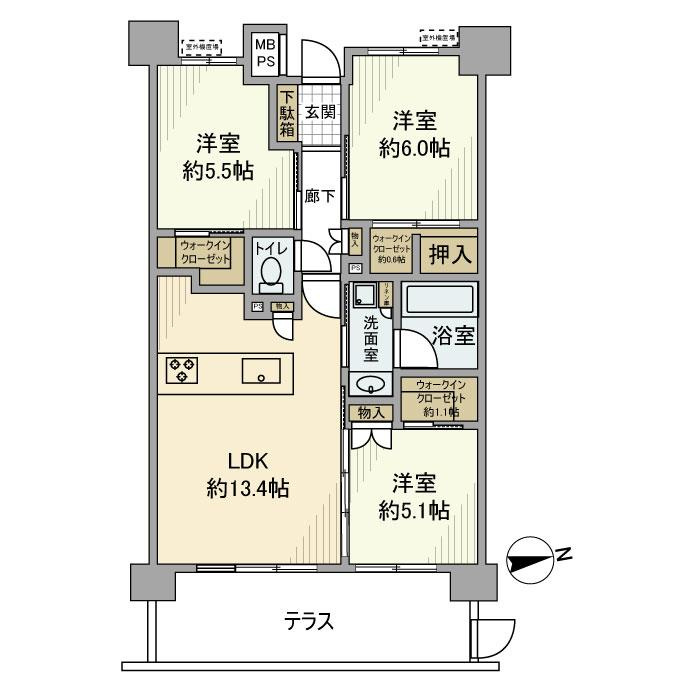 クオス藤沢本町の間取り