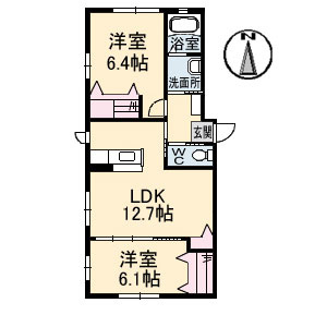 クレール大町東の間取り