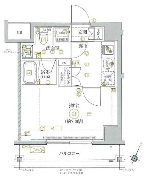 ベルシード門前仲町Ⅱの間取り