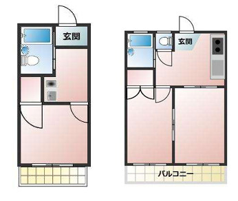 名古屋市南区鶴田１丁目の一棟アパートの間取り