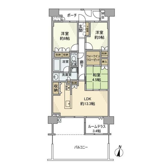 【間取り】 | グランシスフォート中百舌鳥壱番館