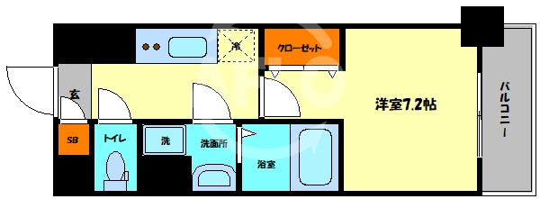 アスヴェル大阪城WESTⅡの間取り|アスヴェル大阪城WESTⅠⅠ　間取り