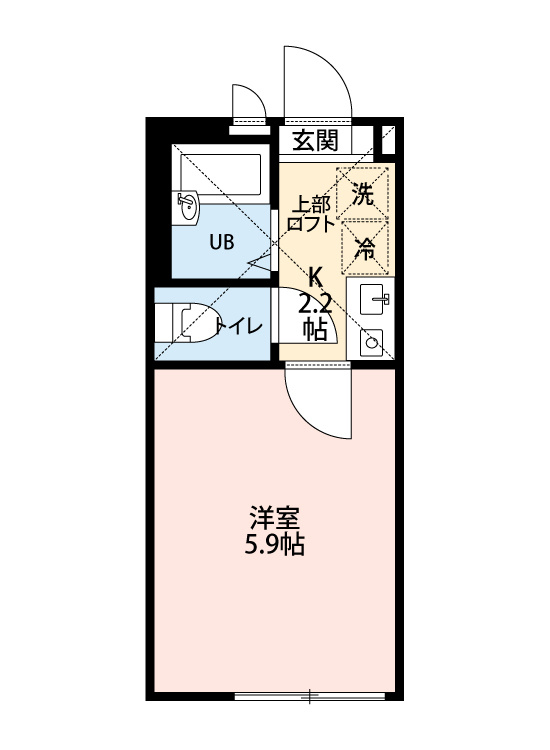 川崎市多摩区菅稲田堤３丁目のアパートの間取り