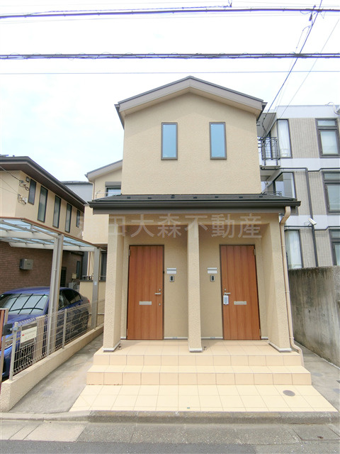 リエゾン池上の外観|2017年8月築　木造地上2階建て総戸数2戸の人気賃貸アパート！
東京都大田区池上7丁目　東急多摩川線矢口渡駅徒歩9分、東急池上線池上駅徒歩11分