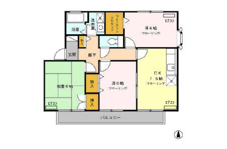 ハーモニス国分寺　ＡＢＣの間取り