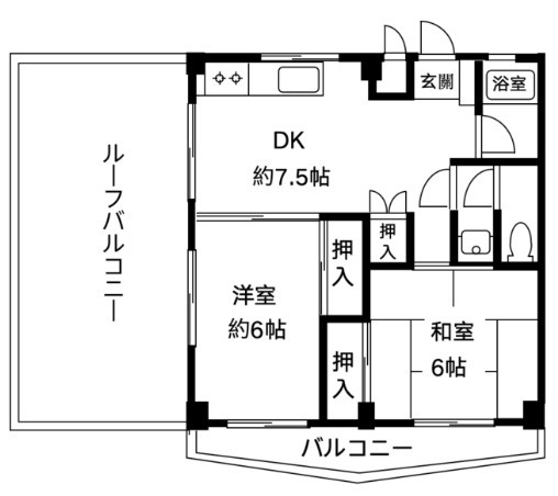 リバーサイド大和の間取り