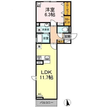 Castle上野の間取り