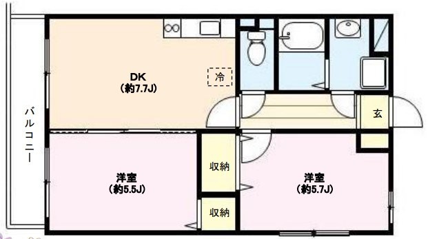 杉並区高円寺南３丁目の賃貸マンションの間取り