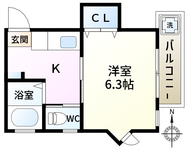 コーポハイブリッジの間取り