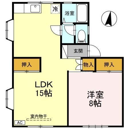 アメニティ津志田　Ｂの間取り