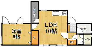 ロイヤルメゾン甲東園９の間取り