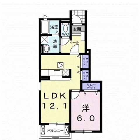 ブリーゼＡの間取り