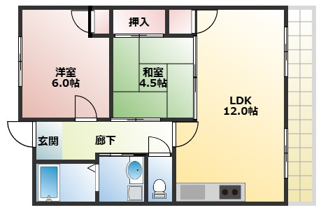 シャトー登貴和の間取り