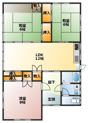 藤田町戸建ての間取り