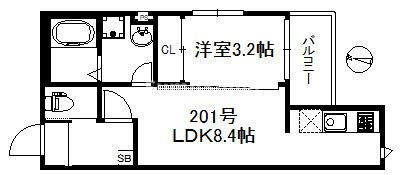 Ciel鳥飼の間取り