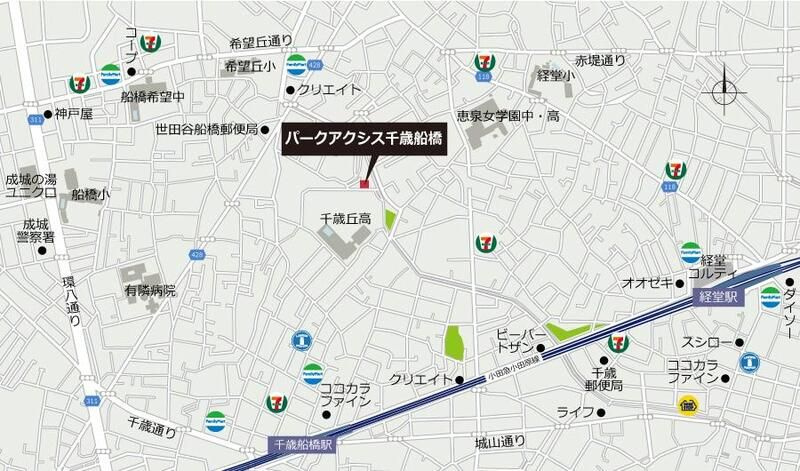 パークアクシス千歳船橋の地図